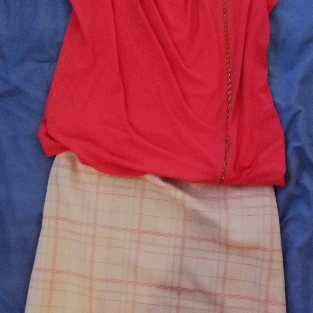 Jantzen plaid skirt and matching blouse